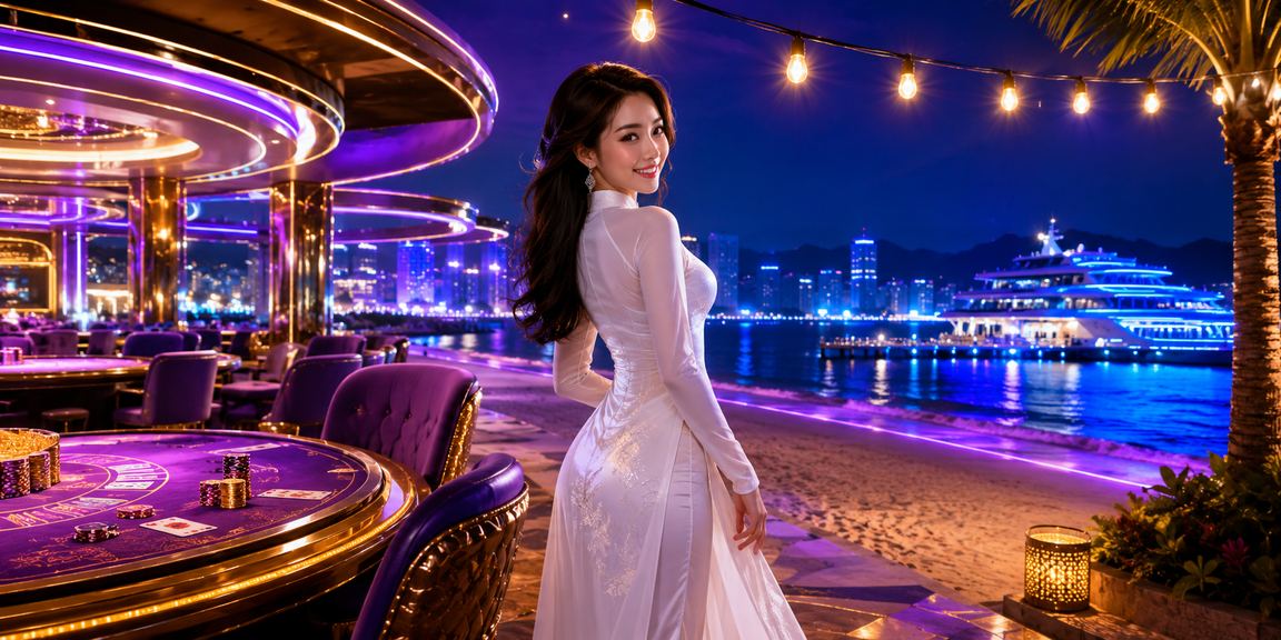 Ván bài card game phong cách áo dài truyền thống bên bờ biển Nha Trang